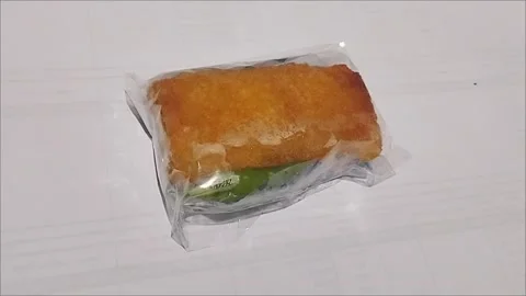 Indonesian Fried Risoles Snack on White Plate Stock Footage 296978815