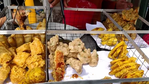 Indonesian Fried Snack Stock Footage 198159850