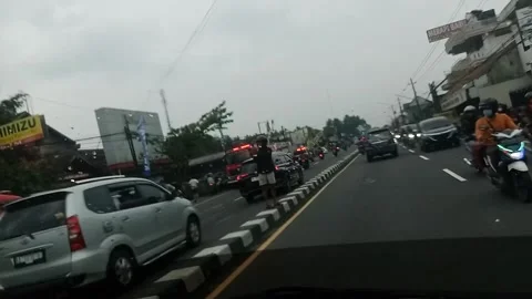 An Indonesian highway during rush hour Stock Footage 234040585