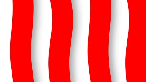 Indonesian Independence Day Abstract Red and White Wavy Stripes Background .. Stock Footage 340809588