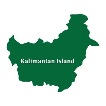 Indonesian kalimantan map icon Stock Illustration