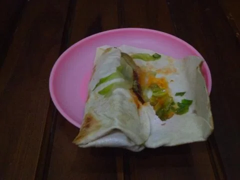 Indonesian kebab modified by adding spices and sauces Stock Photos