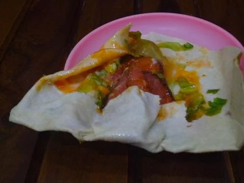 Indonesian kebab modified by adding spices and sauces Foto stock