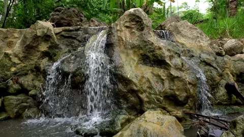 Indonesian landscape a view of the waterfall. Stock Footage 231422455