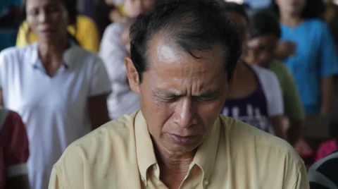Indonesian Man Praying Stock Footage 32284254