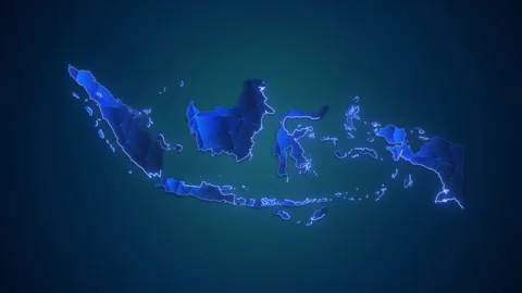 Indonesian map Stock Footage 282973945