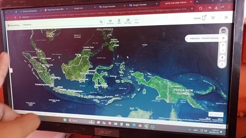 Indonesian Map Stock Footage 287107222