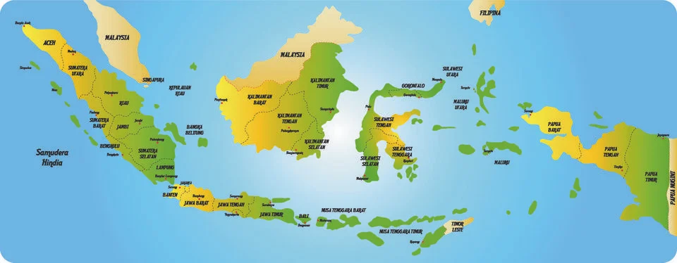 Indonesian Map Stock Illustration