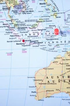 Indonesian map Stock Photos