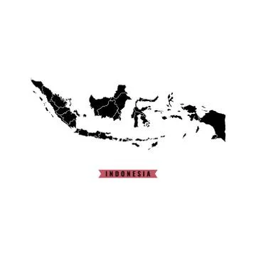 Indonesian map vector design template illustration Stock-Illustration