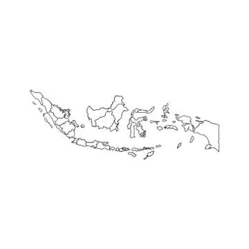 Indonesian map vector design template illustration Stock-Illustration