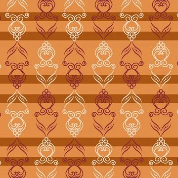 Indonesian motif batik pattern textile illustration Stock Illustration