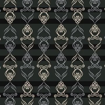 Indonesian motif batik pattern textile graphic Stock Illustration