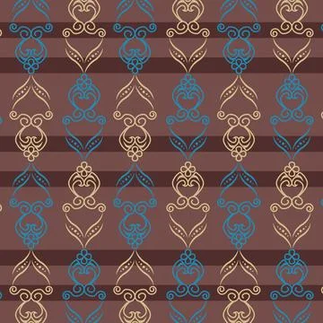 Indonesian motif batik pattern textile design Illustrazione stock