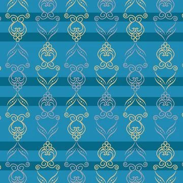 Indonesian motif batik pattern textile art Stock Illustration