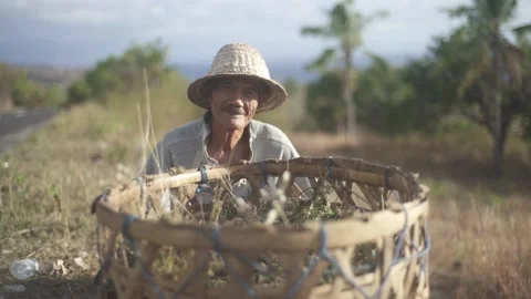 INDONESIAN NATIVE FORAGER SLOW MOTION SHOT Stock Footage 262444620