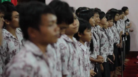 Indonesian People Singing Stock Footage 32282756