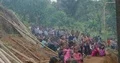 Indonesian people waiting outdoor church in a small jungle village 4k or 4k+ Resolution