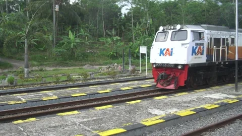Indonesian Railway Train Passing By Stock Footage 201290641