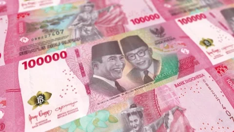 Indonesian Rupiah Banknote Professional Close-up Shot Stock Footage 336983238