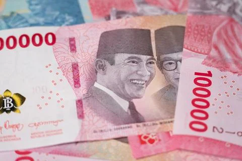 Indonesian rupiah banknotes Stock Photos