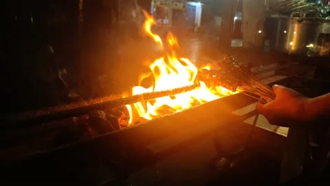 Indonesian Sate Culinary Stock Footage 231369058