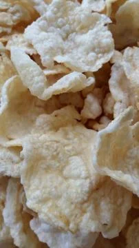 Indonesian snack, Emping Stock Photos