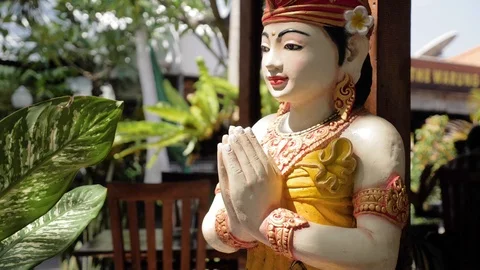 Indonesian Statue Praying 4k Stock Footage 103469970