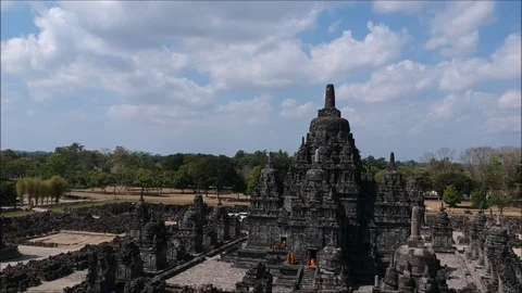 Indonesian Temple 2 Flyover 2 Stock Footage 97090770