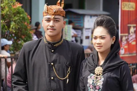 Indonesian with a traditional costume from East Java at BEN Carnival Stock-Fotos