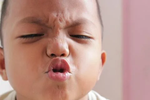 Indonesian version of the expression manyun Foto stock