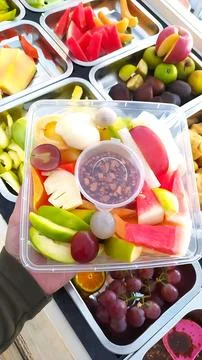Indonesian version of fruit salad which is very fresh and healthy. Stock Photos