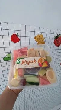 Indonesian version of fruit salad which is very fresh and healthy. Stock Photos