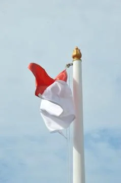 Indonesia's flag 库存照片