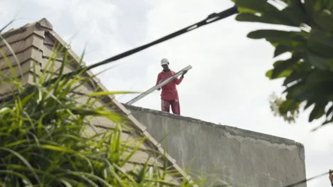 Indonesiasn construction worker 库存影片 149517723