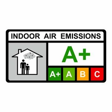 Indoor air emissions vector design isolated on white background Stock Illustration