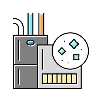 Indoor air quality color icon vector illustration Ilustración de archivo