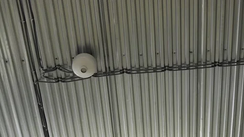 Indoor automatic fire extinguishing system located under the roof Stock Footage 152934404