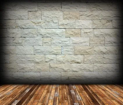 Indoor blank  backdrop with stone tiles 스톡 일러스트
