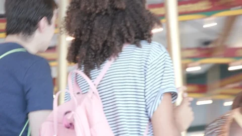 Indoor Carousel Video stock 122590675