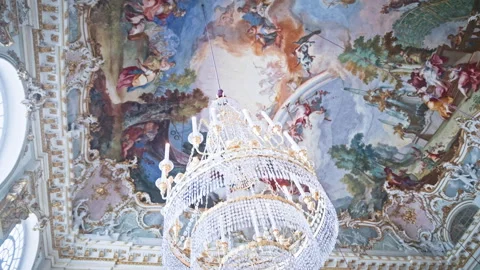 Indoor castle in germany Stock Footage 286115745