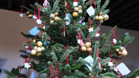 Indoor Christmas tree in Spain Video stock 296247096