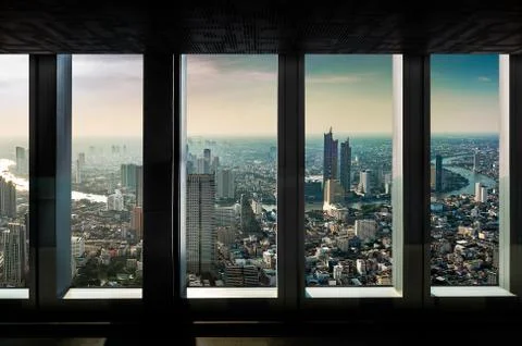Indoor cityscape view point Stock Photos