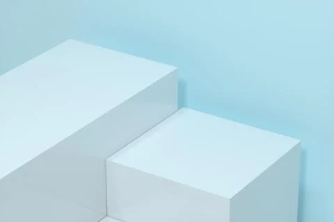 Indoor commodity shelves with light background, 3d rendering. 스톡 일러스트