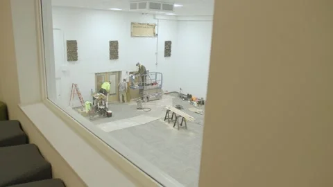 Indoor construction area Stock Footage 238859569