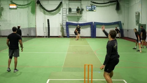 Indoor Cricket Game Video stock 92886340