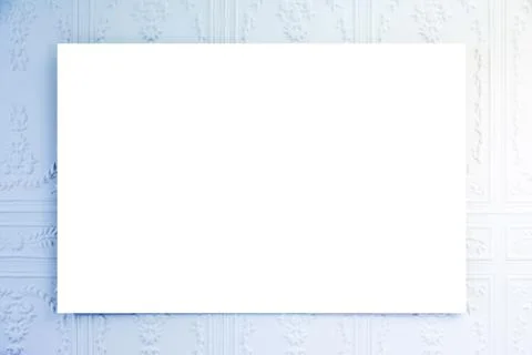 Indoor Decorative Wall Art Frame Acrylic Print Mockup Interior Vintage Design Stock Photos