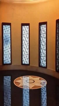 Indoor design of a corridor in double tree by hilton hotel in chinese style Stock Photos