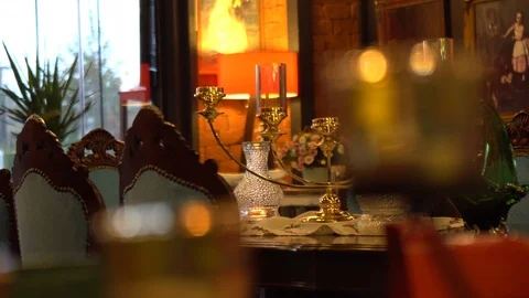 Indoor dining room video Vidéo 105716748