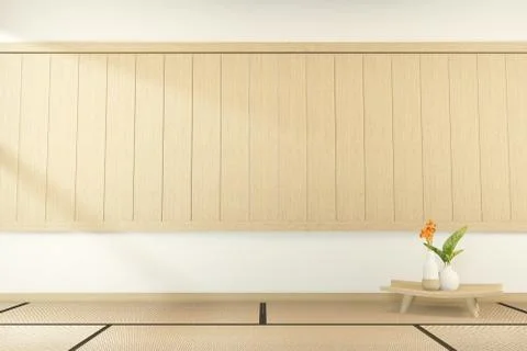 Indoor empty room japan style. 3D rendering Stock Illustration